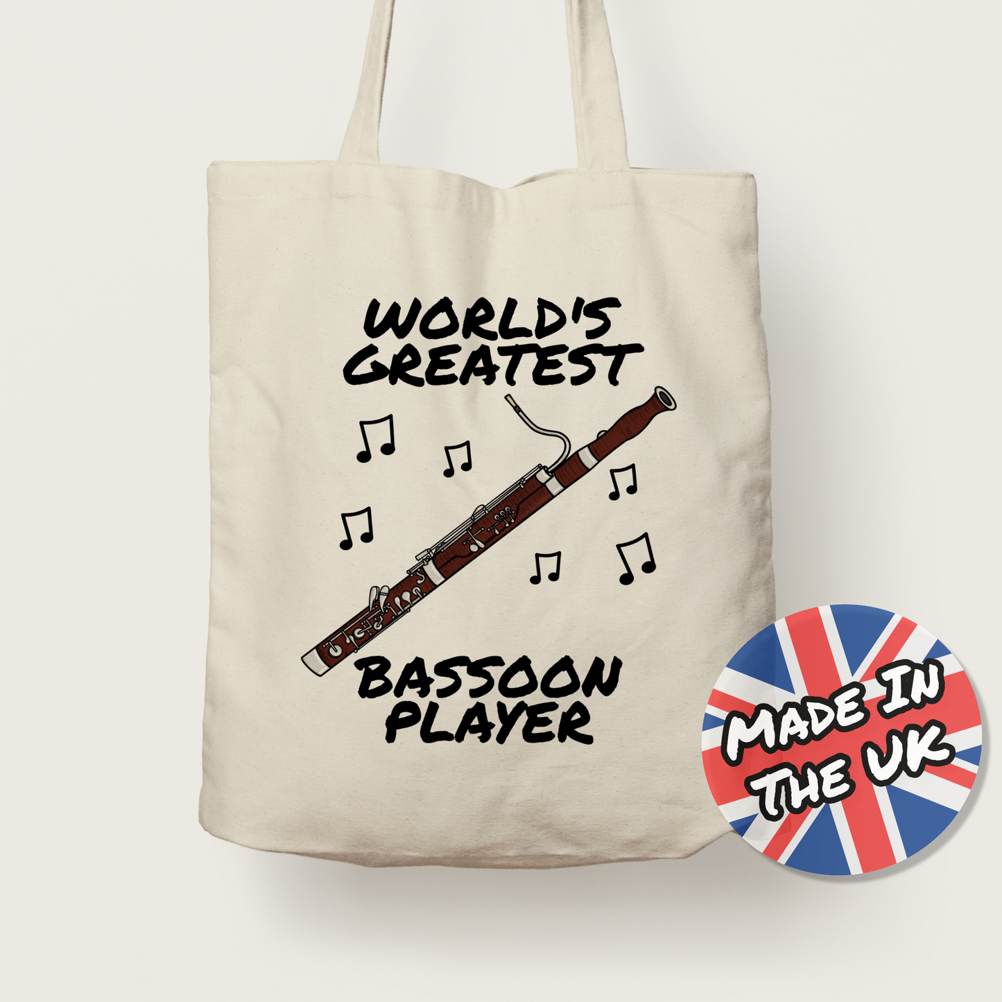 Bassoon Tote Bag - World's Greatest Bassoon Player - Gift For Bassoonist