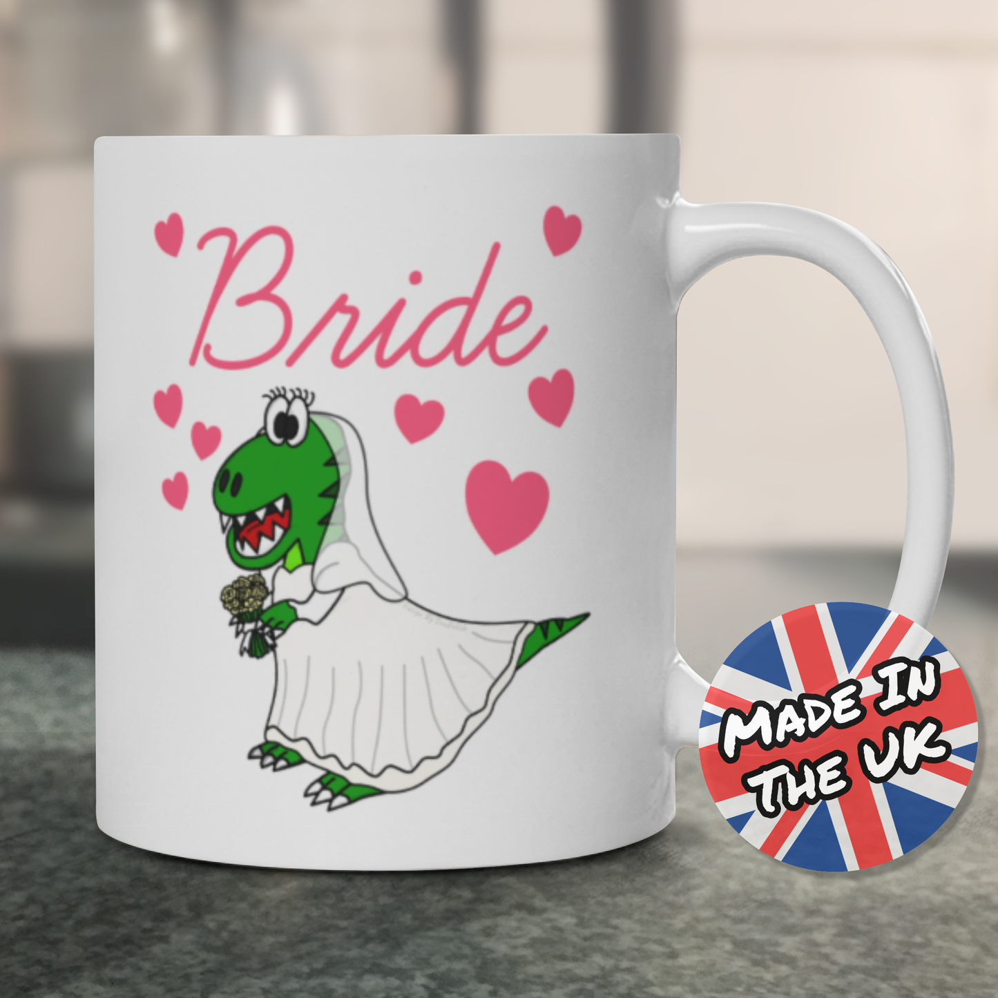 Dinosaur Bride Mug - T-Rex Bride Gift - Funny Hen Party Mug