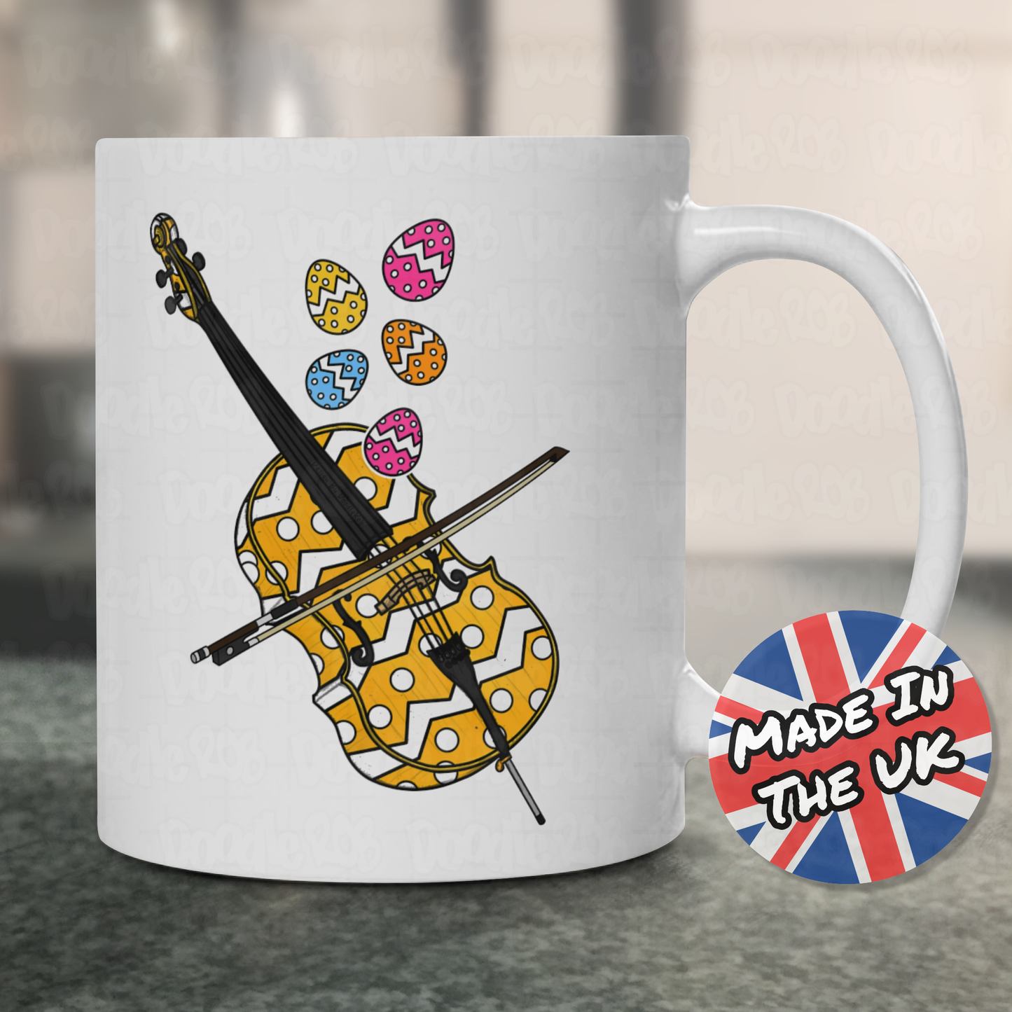 Easter Cello Mug - Cellist Mug - Easter Musician Gift
