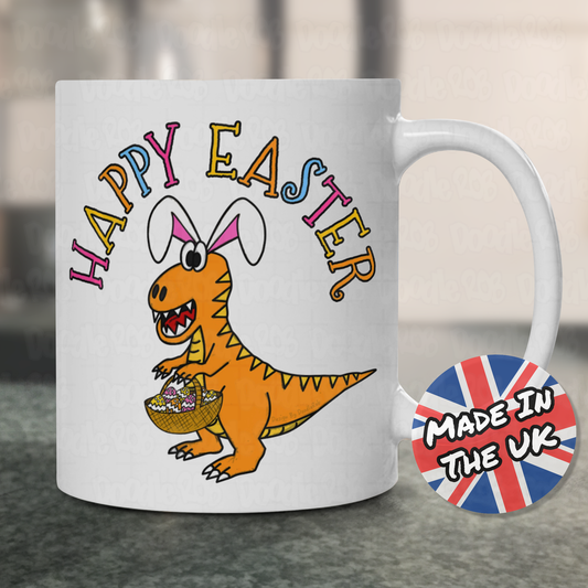 Dinosaur Easter Mug - T-Rex Easter Bunny - Kids Easter Gift