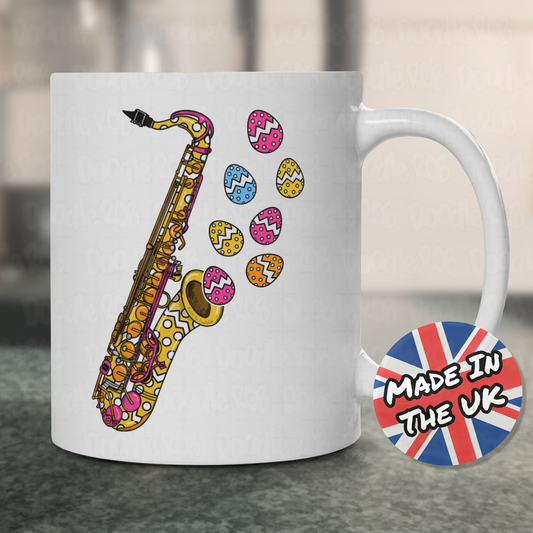Easter Saxophone Mug - Saxophonist Mug - Easter Musician Gift