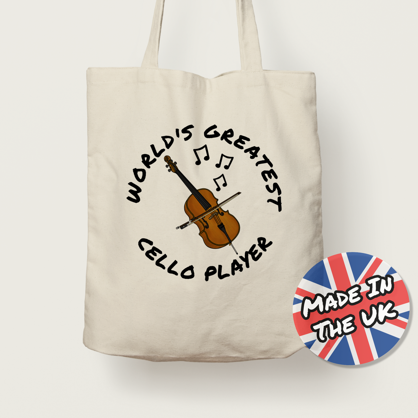Cello Tote Bag - World's Greatest Cello Player - Gift For Cellist
