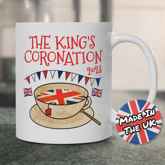 The King's Coronation 2023 Mug - UK Flag Cup Of Tea - Souvenir Gift