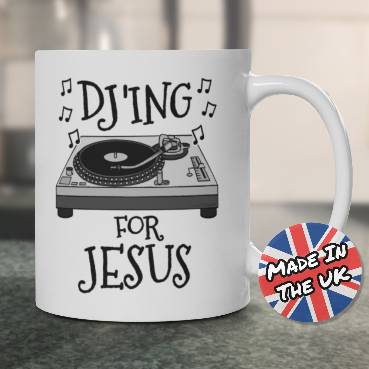 Christian DJ Mug - DJ'ing For Jesus - Church Youth Leader Gift