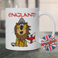 St George's Day Mug - Lion With English Flag - Patriotic England Mug