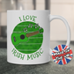 Irish Ukulele Mug - I Love Irish Music - Uke Player Mug - St Patrick's Day Gift