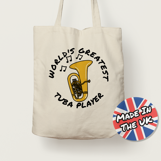 Tuba Tote Bag - World's Greatest Tuba Player - Gift For Tubaist