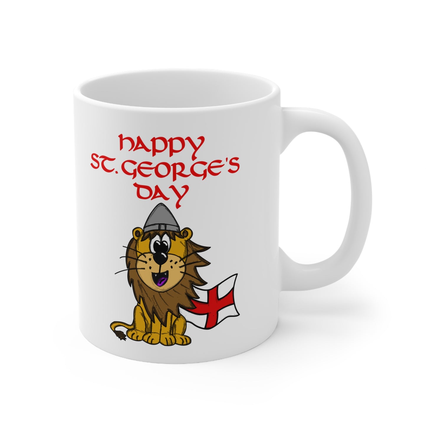 St George's Day Mug - English Lion Mug - Funny St George's Day Gift
