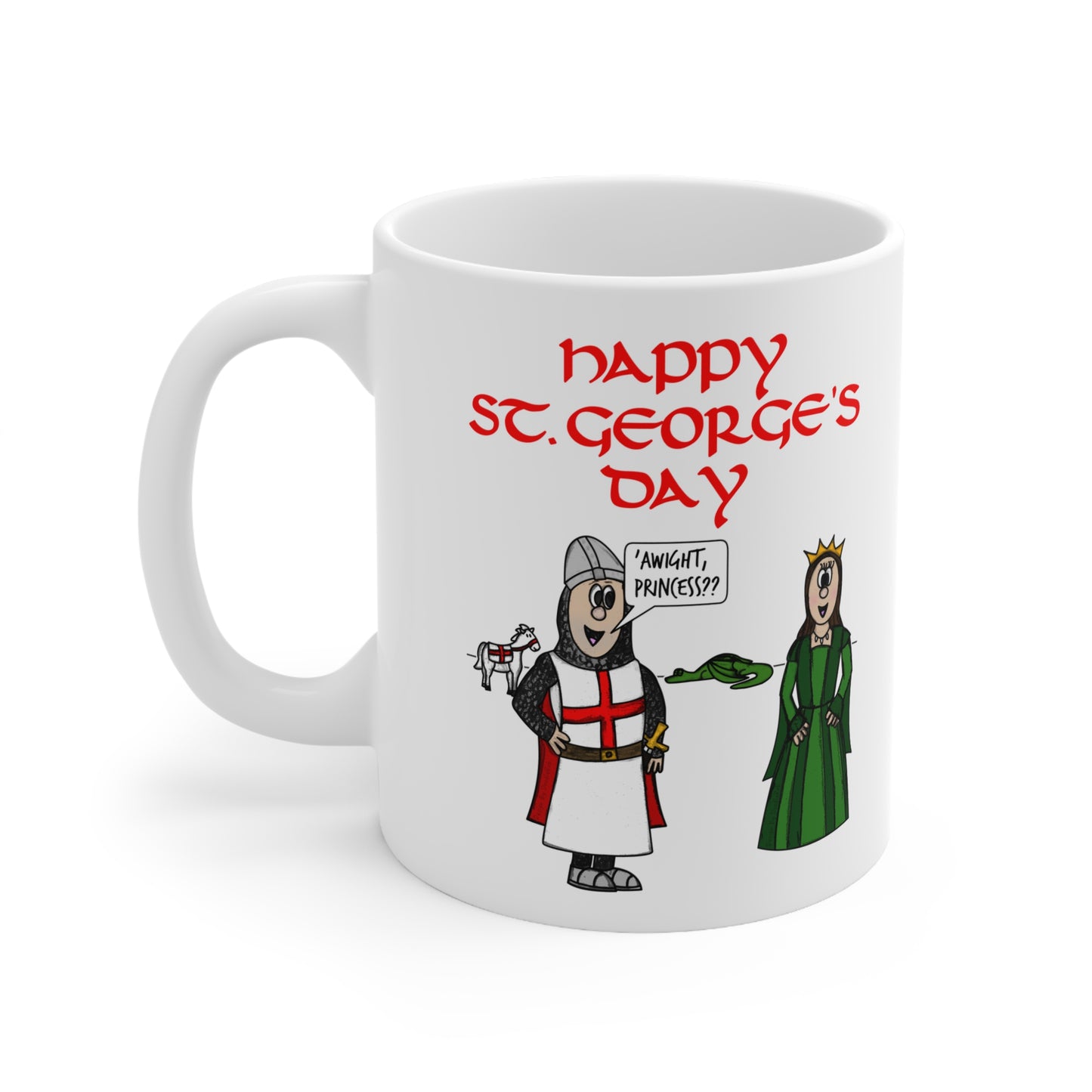 St George's Day Mug - George And The Dragon - Funny English Gift