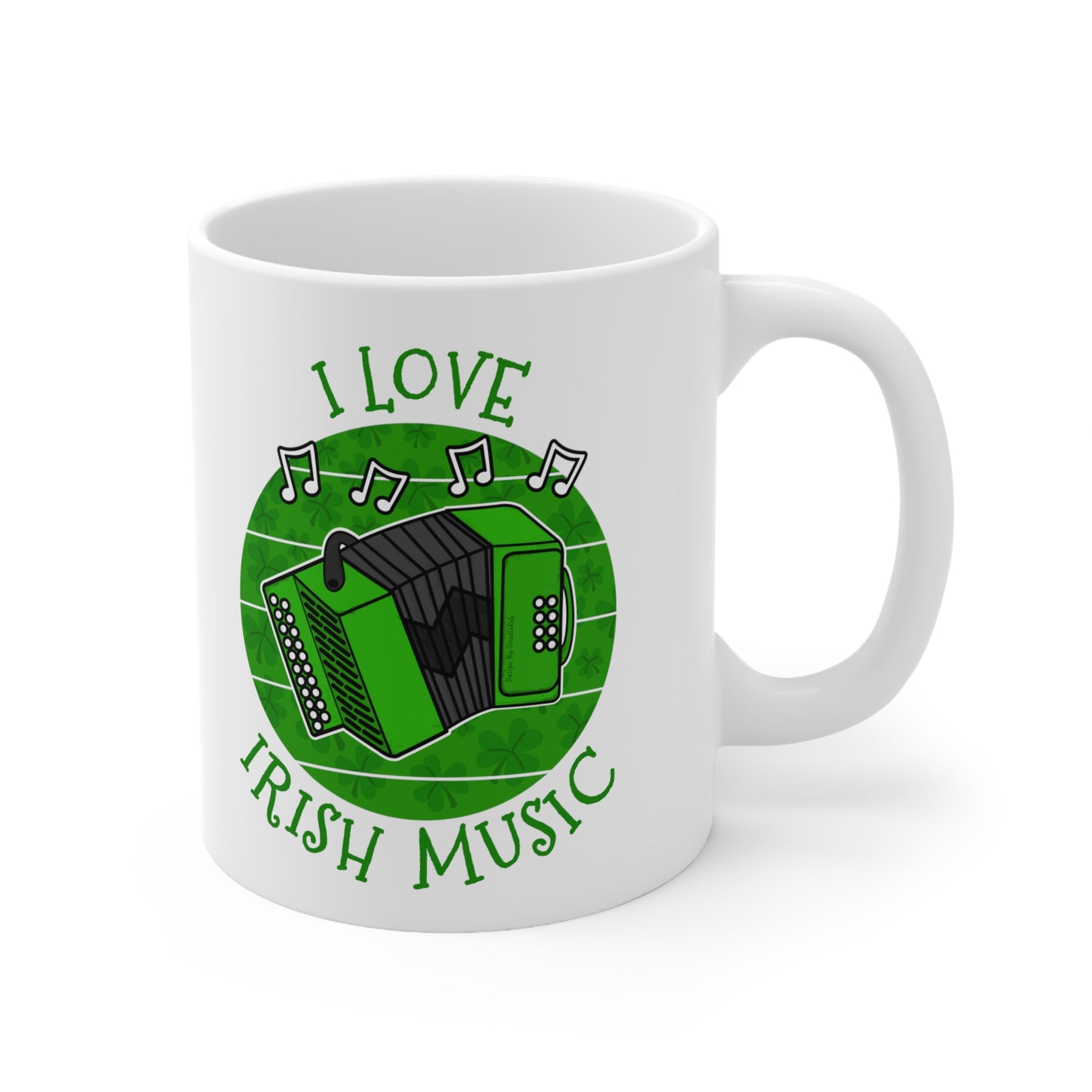 Irish Accordion Mug - I Love Irish Music - Accordionist Mug - St Patrick's Day Gift